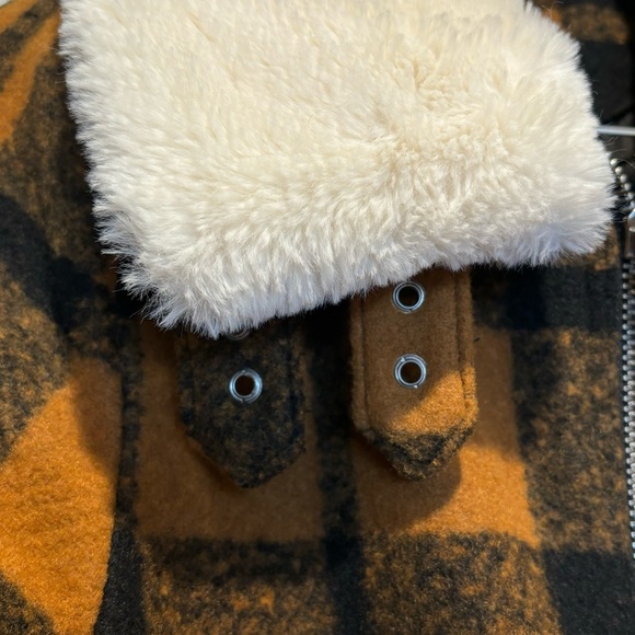 Plaid faux Sherpa bomber jacket - Picture 7 of 16